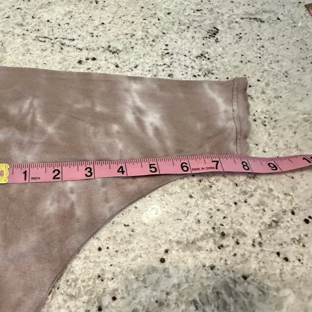 Revolve LA Made Womens XS Tie Dye Top Brown Open Draped Back 3/4 Sleeves NWT - Picture 8 of 10
